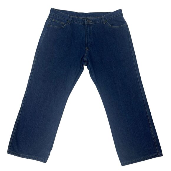 Smiths Other - Smiths Workwear Mens 42X30 Dark Wash Flannel Lined Heavy Duty Straight Leg Jeans